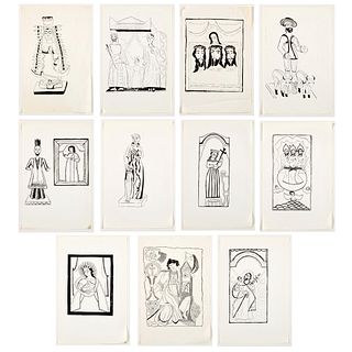 Federal Art Project of New Mexico, WPA, 11 Proof prints from the Portfolio of Spanish Colonial Design in New Mexico, 1938