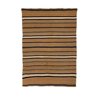 Banded Brazil Wood Style Rio Grande Blanket, 1860