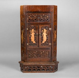 Tramp Art, Corner Cupboard