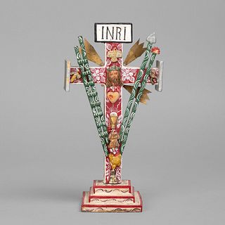 Mexico, Carved Polychrome Cross
