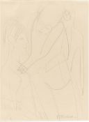 Ernst Ludwig Kirchner. Arzt untersucht Frau (Dr. Bauer und Erna Kirchner?). 1932