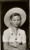 Mike Disfarmer. Girl with Large Hat. 1939/1946