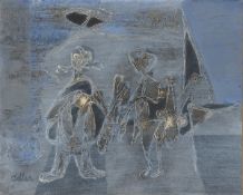 Jankel Adler. „Illustration to Kafka”. 1948