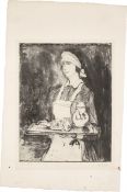 Rolf Nesch. „Mädchen mit Teetablett”. 1927