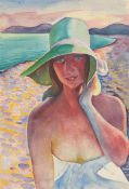 Conrad Felixmüller. „Späte Sonne am Strand von Le Lavandou”. 1926