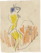 Erich Heckel. „Bewegte weibliche Figur”. Um 1910