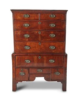A Georgian English chest-on-chest