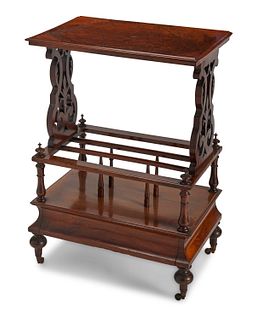 An English mahogany canterbury