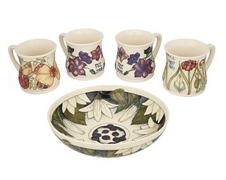 A group of Moorcroft pottery