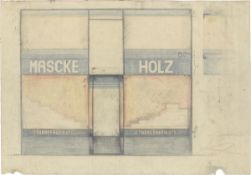 Robert Michel. Fassadenentwurf (Maschke Holz). 1927