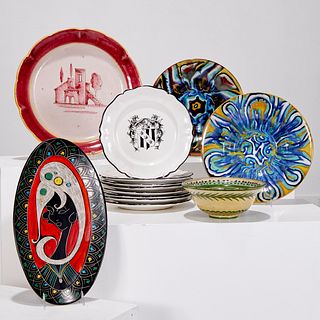 Group Modern European glazed ceramics