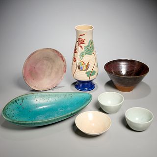Group (7) Modernist glazed ceramics