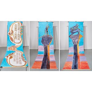 Philip Pearlstein (studio), (3) theater backdrops
