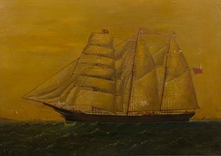 William Mcilvenny (British, 19th Century) ‘Minnie G. Elkin’ Oil on Board
