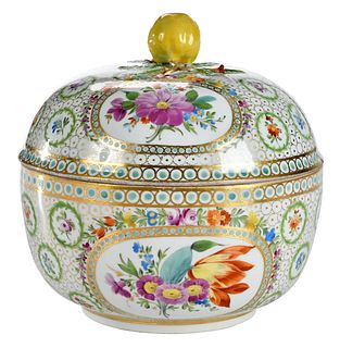 Marcolini Meissen Covered Bowl with Lemon Finial