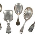 Five English Silver and Silver Plate Tea Caddy Spoons