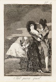 Francisco José de Goya y Lucientes (Spanish, 1746-1828) Tal para qual