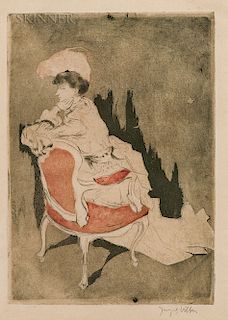 Jacques Villon (French, 1875-1963) La Parisienne (tournée à gauche, petite planche)
