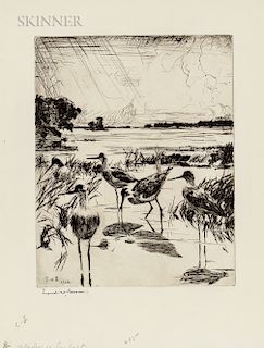 Frank Weston Benson (American, 1862-1951) Yellowlegs in Sunlight