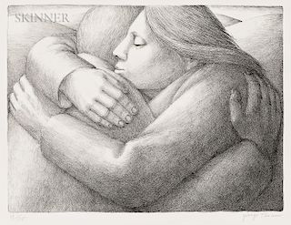 George Tooker (American, 1920-2011) Embrace II
