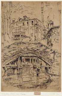 James Abbott McNeill Whistler (American, 1834-1903) Ponte del Piovan