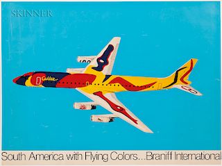 After Alexander Calder (American, 1898-1976) South America with Flying Colors…Braniff International