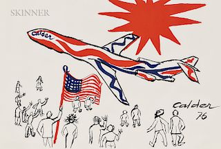 Alexander Calder (American, 1898-1976) Flying Colors of the United States /The Bicentennial Plane