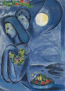 After Marc Chagall (Russian/French, 1887-1985) Saint-Jean-Cap-Ferrat