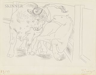 Pablo Picasso (Spanish, 1881-1973) Taureau et Cheval