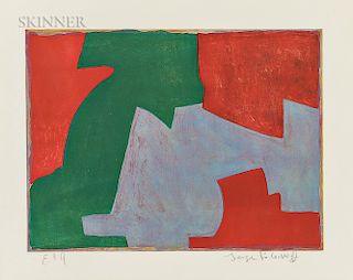 Serge Poliakoff (Russian, 1906-1969) Composition in Green, Blue, and Red