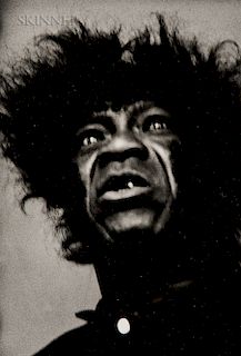 Diane Arbus (American, 1923-1971) Hezekiah Trambles, “The Jungle Creep,” on Stage at Hubert’s Museum, New York City