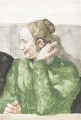 Werner Tübke. Studentin mit grüner Jacke. 1970