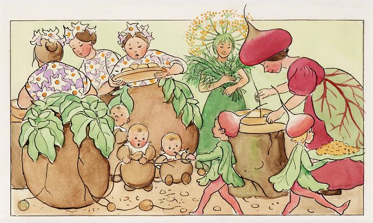 Elsa Beskow, Ur “Fest i potatislandet”.