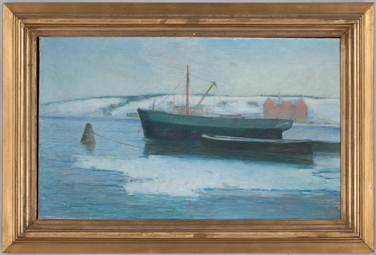 Karl Nordström, “Pråmar” (Barges).
