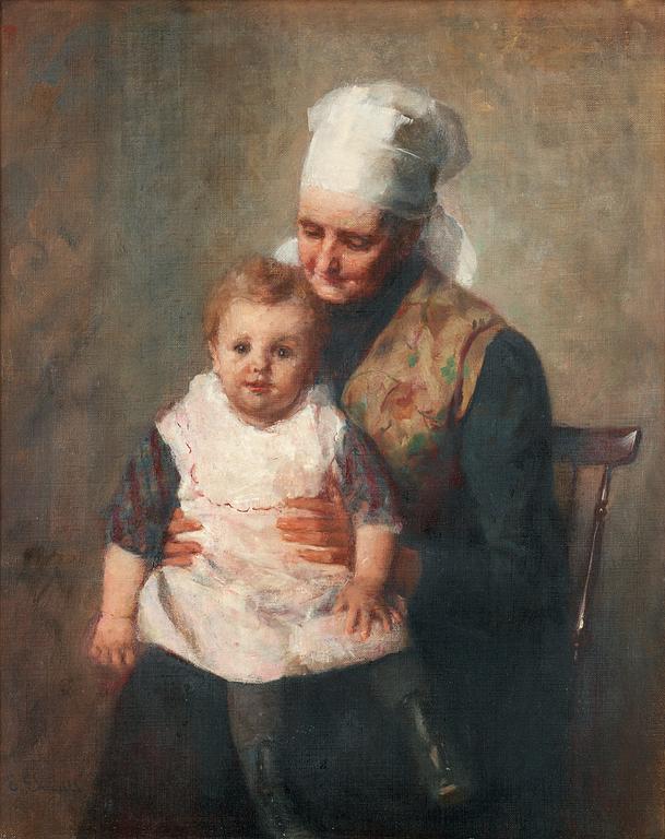 Emma Ekwall, In grandmother’s lap.
