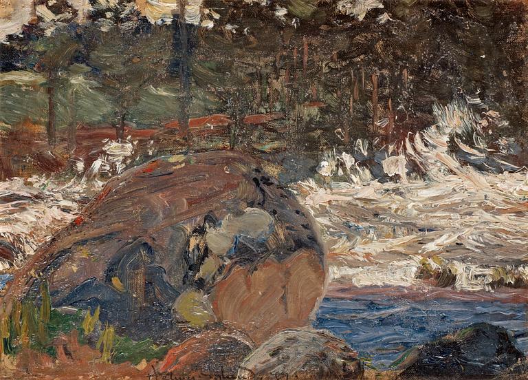 Helmer Osslund, Turbulent river.