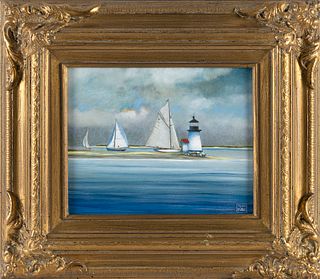 YASEMIN KYRENA TOMAKAN (Connecticut/Massachusetts/Turkey, 1958-), "Late Day Sail, Nantucket", 2024
