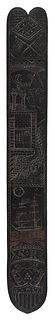 RELIEF-CARVED BALEEN BUSK 19th Century