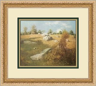 Julien Weir Upland Pasture Custom Framed Print