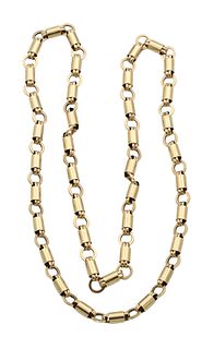 14K Yellow Gold Tiffany and Company Fancy Link Necklace
