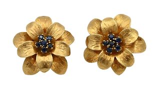 Pair of 18K Yellow Gold Tiffany and Company Earrings