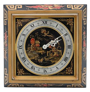 Chelsea Table Clock Decorated in Asian Influence