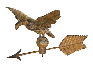 GILT EAGLE WEATHER VANE 19th Century