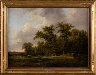 ATTRIBUTED TO BAREND CORNELIS KOEKKOEK (The Netherlands/Germany, 1803-1862), Landscape with cattle