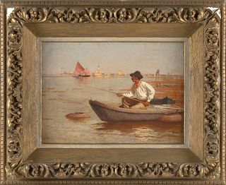 WALTER BLACKMAN (New York/llinois, 1847-1928), Fisherman off Venice
