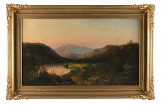 WILLIAM CHARLES ANTHONY FRERICHS (New York/New Jersey/North Carolina, 1829-1905), Sunset landscape
