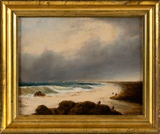 AMERICAN SCHOOL (19th Century,), Shore scene
