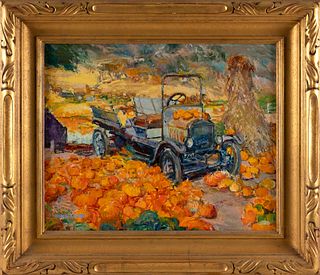JANE GOODE (Illinois/California, 1932-), "The Pumpkin Patch"