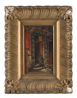 EDWARD WILSON CURRIER (California/Ohio, 1857-1918), "Entrance to Gambling House Spofford Alley", Chinatown, San Francisco