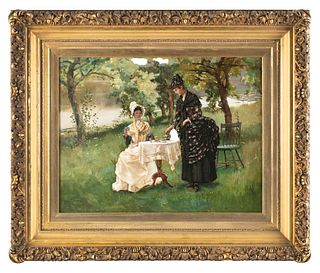 RHODA CARLETON HOLMES NICHOLLS (New York/Connecticut, 1854-1930), "Summertime"